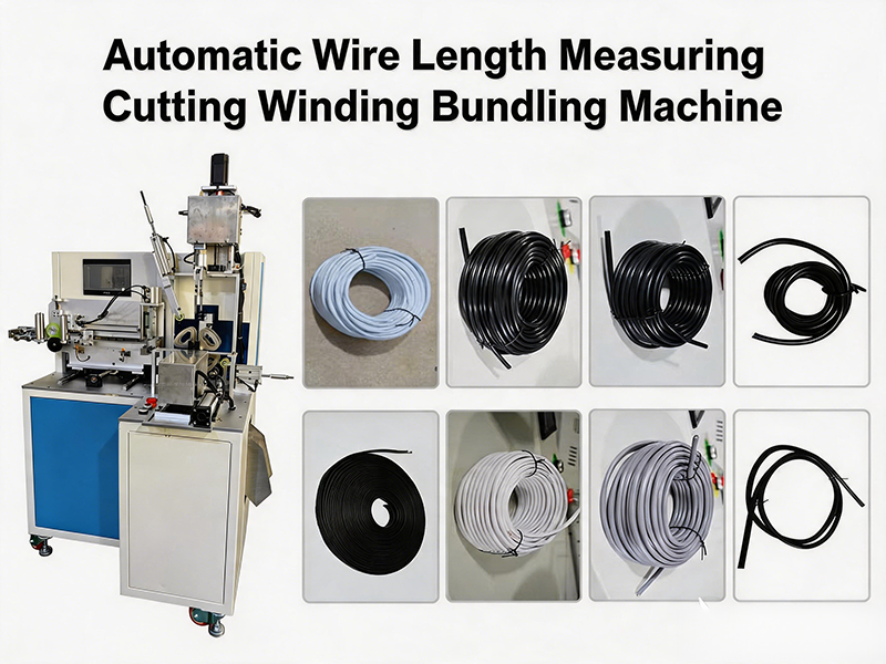 Machine automatique de mesure de longueur, coupe, enroulement et liage de fil JW-F01