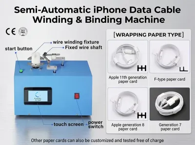 Machine d'Enroulement et Liage de Câbles Données iPhone WPM-K287