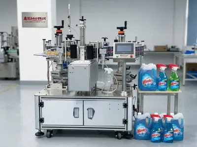 Machine d'étiquetage semi-automatique double face à enroulement JW-T-102