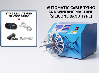 Machine Automatique à Enrouler et Attacher les Câbles USB/Audio/Écouteurs WPM-K289