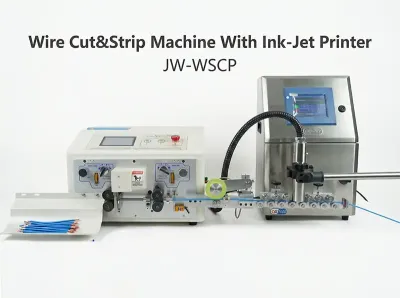 Machine de coupe et dénudage de fils avec imprimante à jet d'encre JW-WSCP