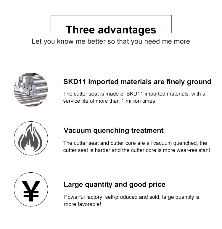 Bloc de coupe de machine terminale, bloc de coupe de moule de lame terminale, coupe de bande, toutes sortes de cutter, accessoires de moule de bloc 