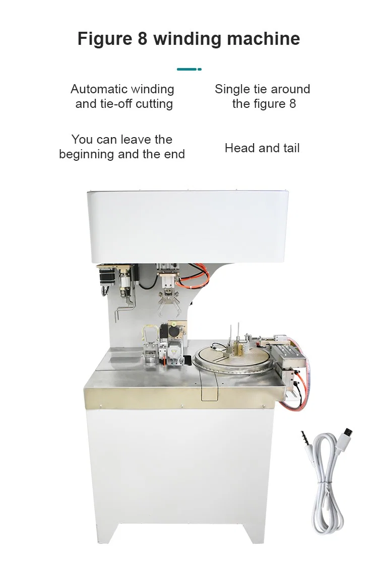 Machine à enrouler et à attacher le fil en forme 8, Bobine de bobine de fil, Enrouleuse de fil automatique, Machine à relier l’enroulement de fil de câble