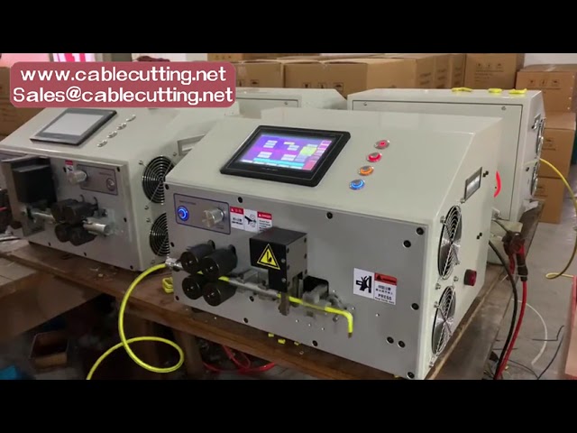 Machine automatique de dénudage et cintrage de câbles 650W double tête avec écran tactile 7 pouces mis à jour