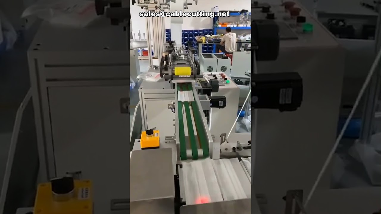 Ligne de production automatique 'one drag two' pour masques plats jetables – Machine de fabrication haut débit