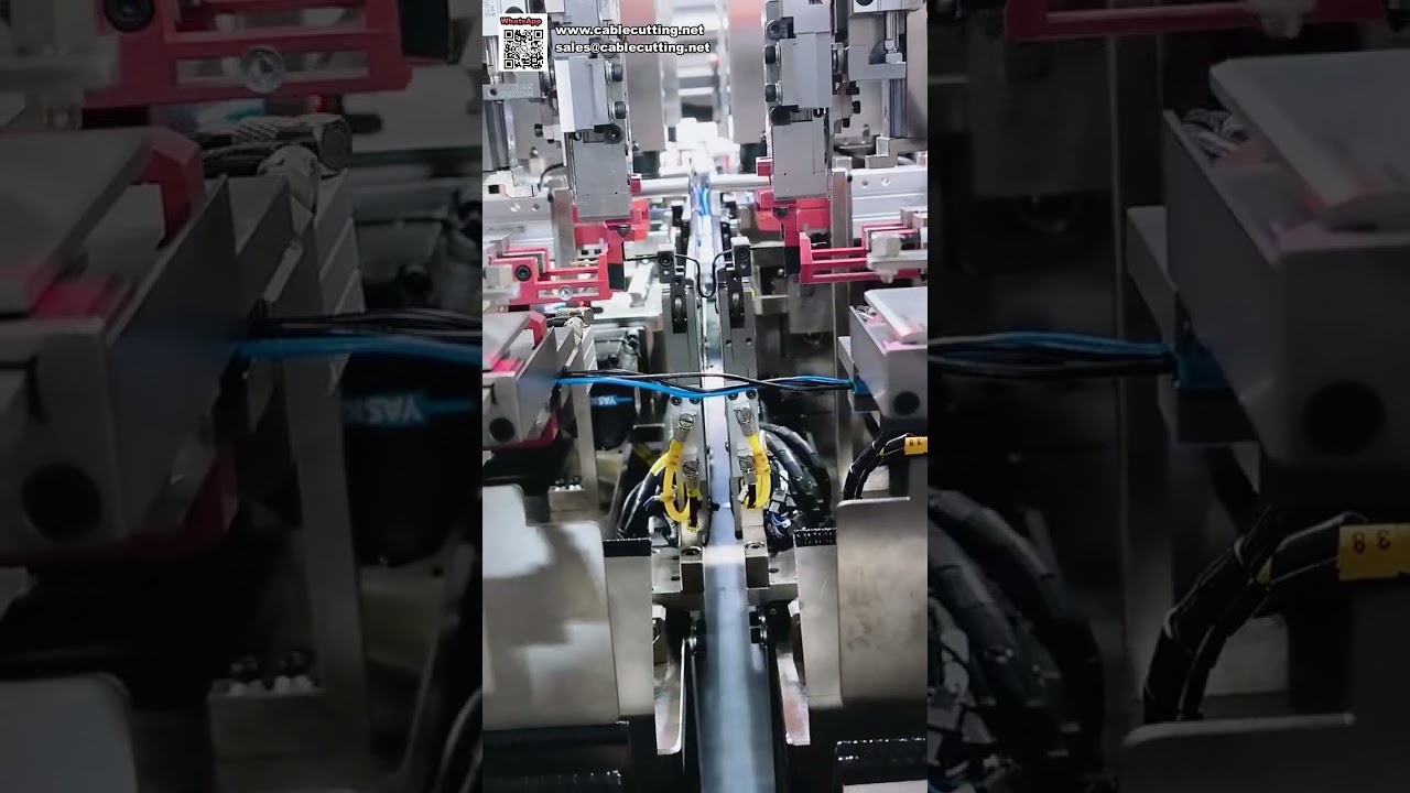Machine automatique de sertissage double tête et d'insertion de boîtiers à haute compatibilité