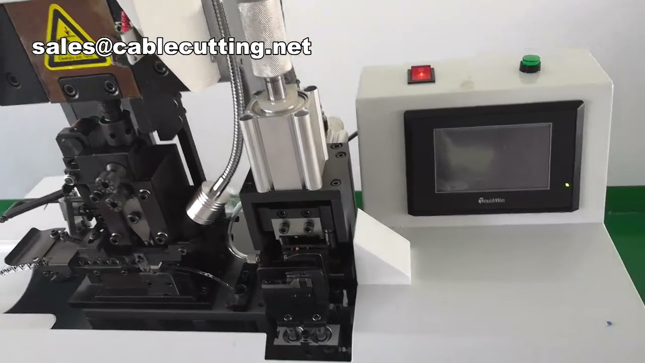 Pneumatic Terminal Crimping Machine, Wire Stripping Tool for Factory Automation