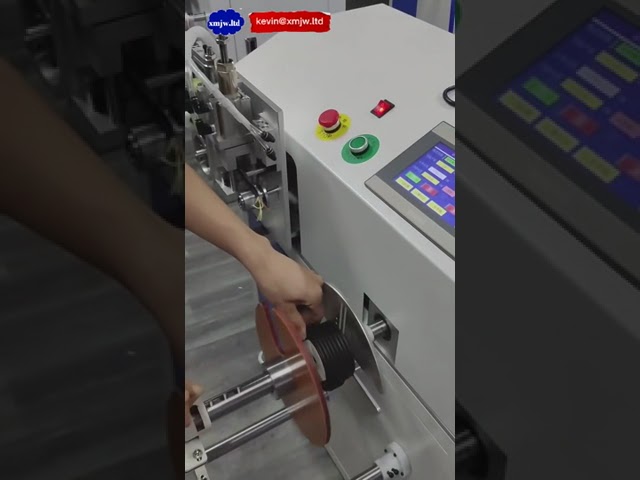 Machine Verticale de Comptage, Coupe, Bobinage et Cerclage pour Câbles à Gaine Plate