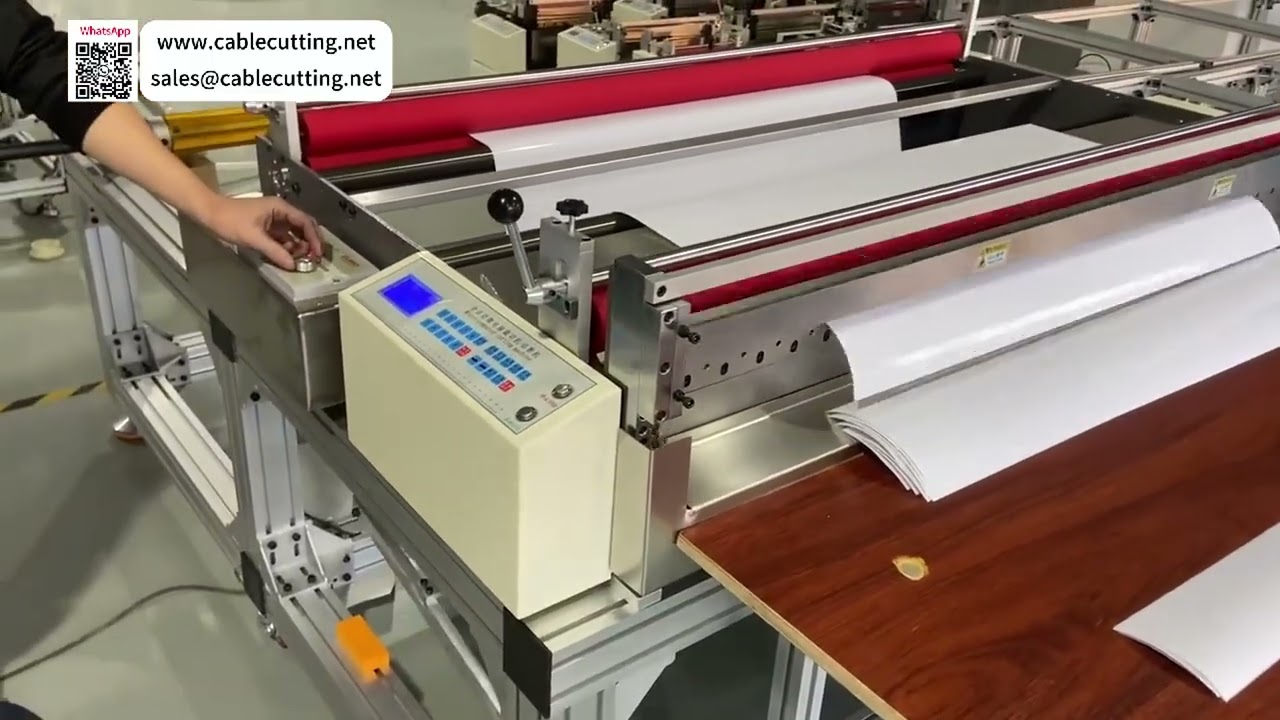 Ensemble de coupe transversale grand format modèle 1400 pour traitement de rouleaux avec sortie automatique