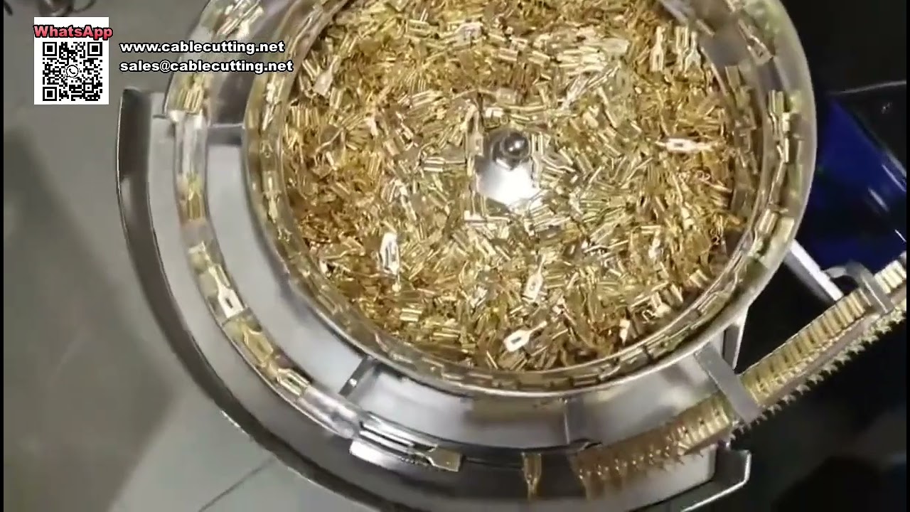 Machine à sertir les bornes libres avec bol vibrant – Traitement automatique haute vitesse des câbles