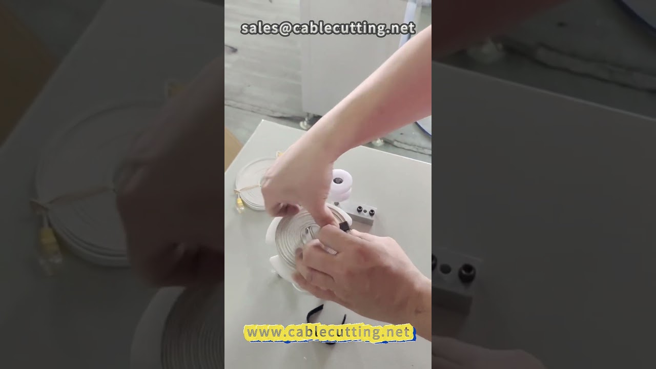 Machine d'enroulement de fil plat pour câbles réseau et HDMI - Automatisation industrielle