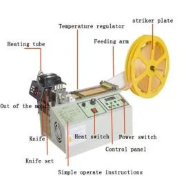 Coupeuse de ruban à chaud pour étiquettes et sangles