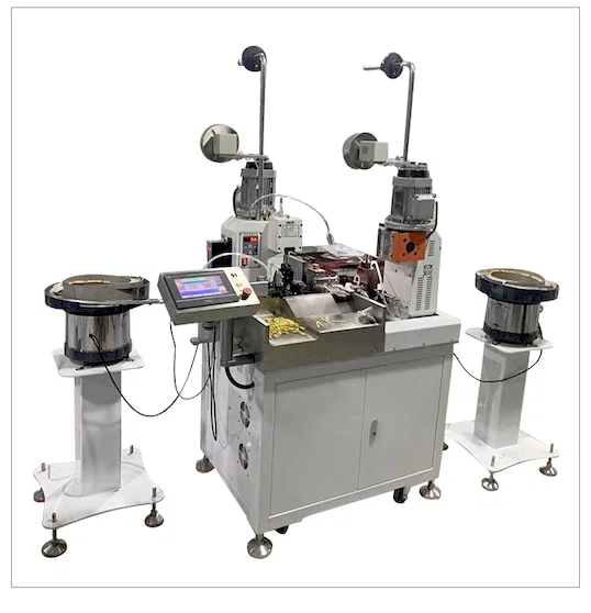Machine de sertissage vibrante automatique à double tête