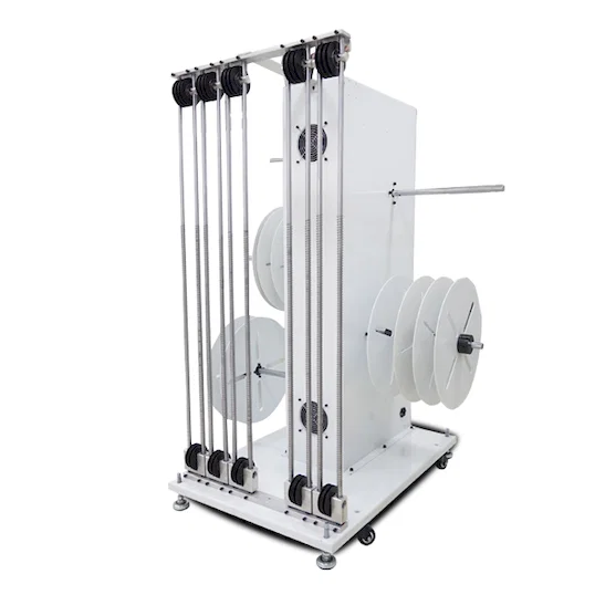 Système d alimentation de câbles à 4 bobines pour production WPM-E001