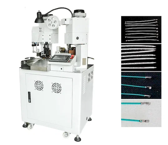 Sertisseuse servo automatique double face pour câbles