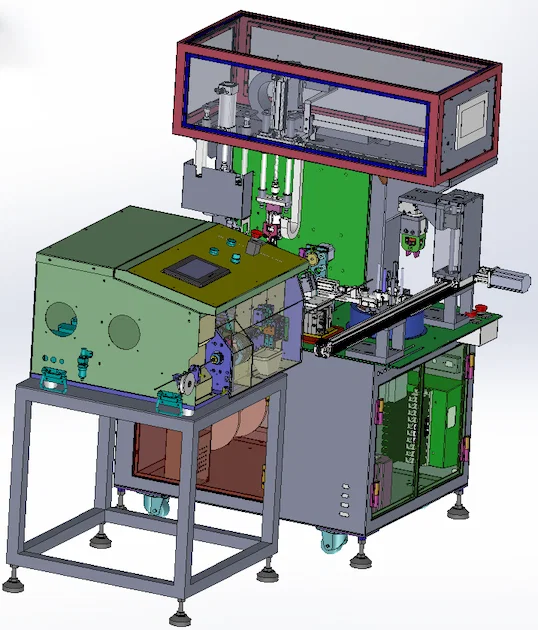 Machine de coupe, dénudage, enroulement et liage pour câbles coaxiaux WPM-URT-81M