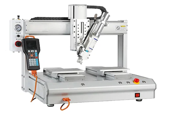 Système automatique de dépose de colle AB 3 axes